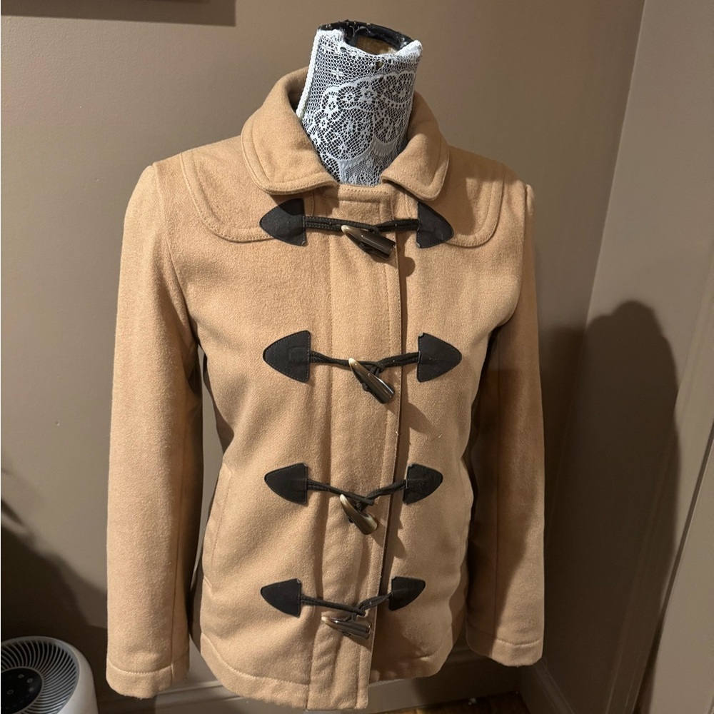GAP Women's Camel Toggle Pea Coat